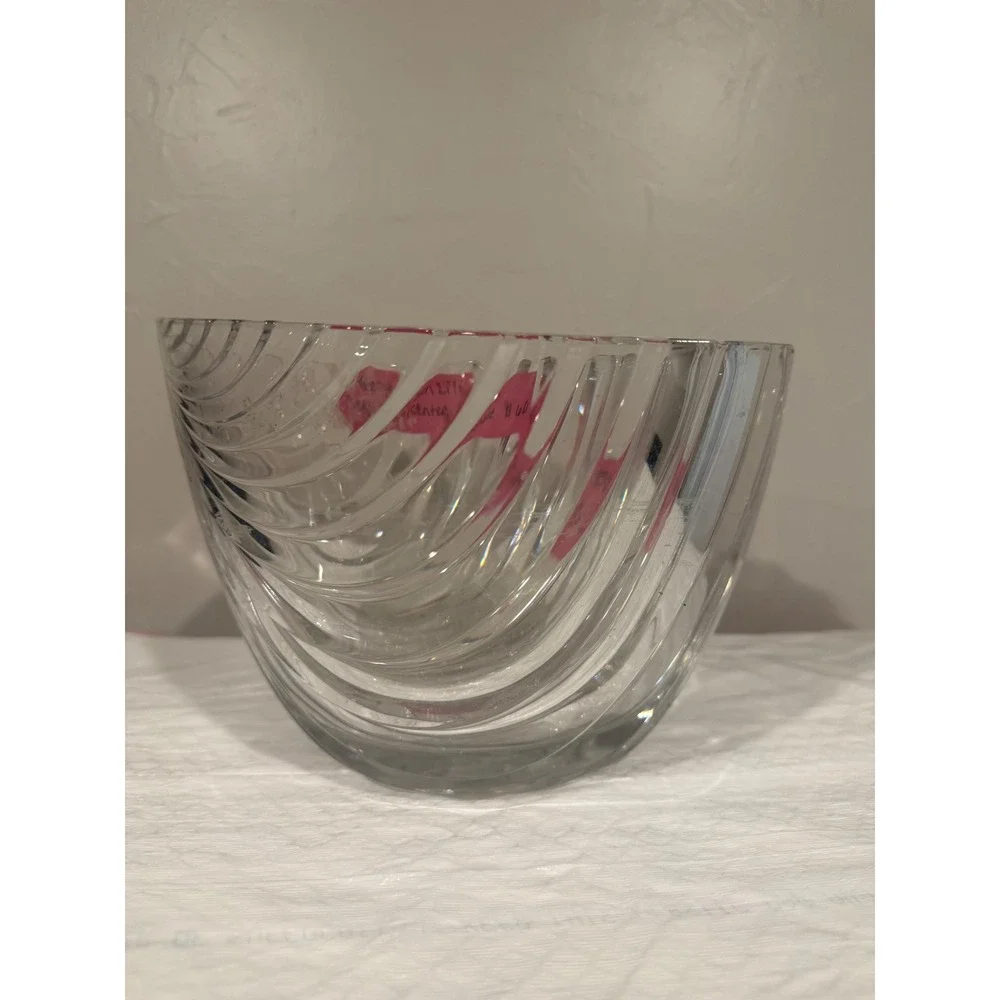 Villeroy Boch Lilian Serving Bowl Unisex OS Clear Excellent Crystal Centerpiece